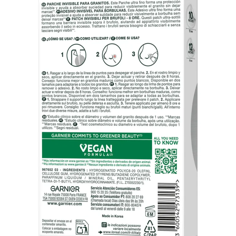Adesivos Faciais Pure Active Borbulhas