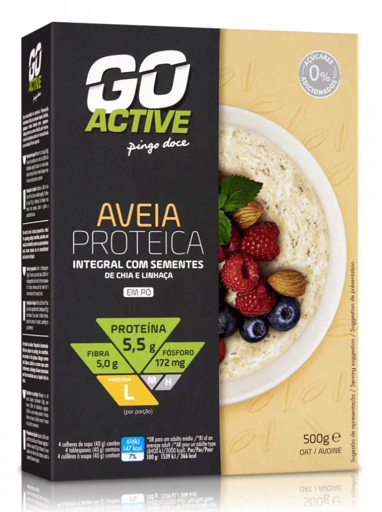 Aveia Proteica Integral com Sementes de Chia e Linhaça