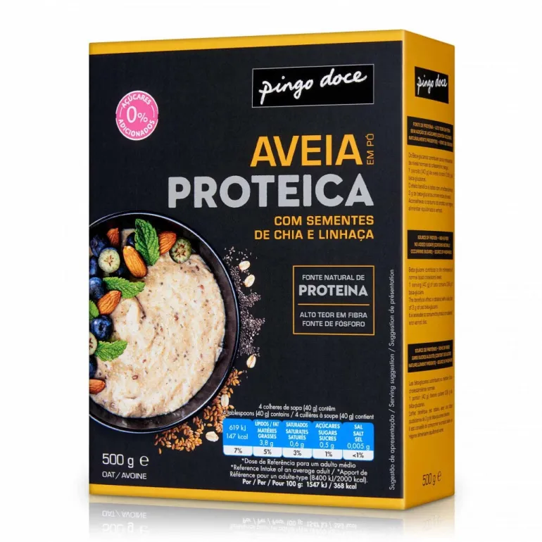 Aveia Proteica Integral com Sementes de Chia e Linhaça