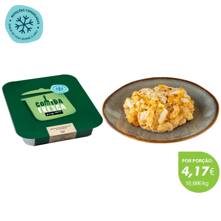 Bacalhau com Natas e Camarão