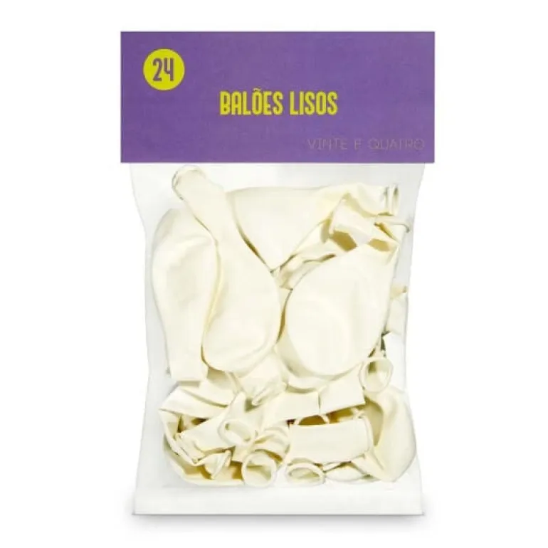 24 Balões Brancos