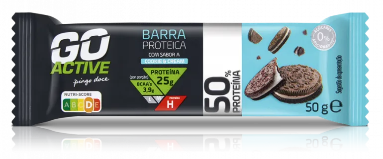 Barra 50% Proteína Cookies & Cream