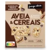 Barras de Aveia e Cereais com Chocolate Preto e Amendoins