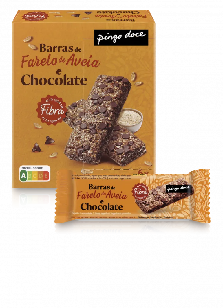 Barras de Farelo de Aveia e Chocolate Pack 6