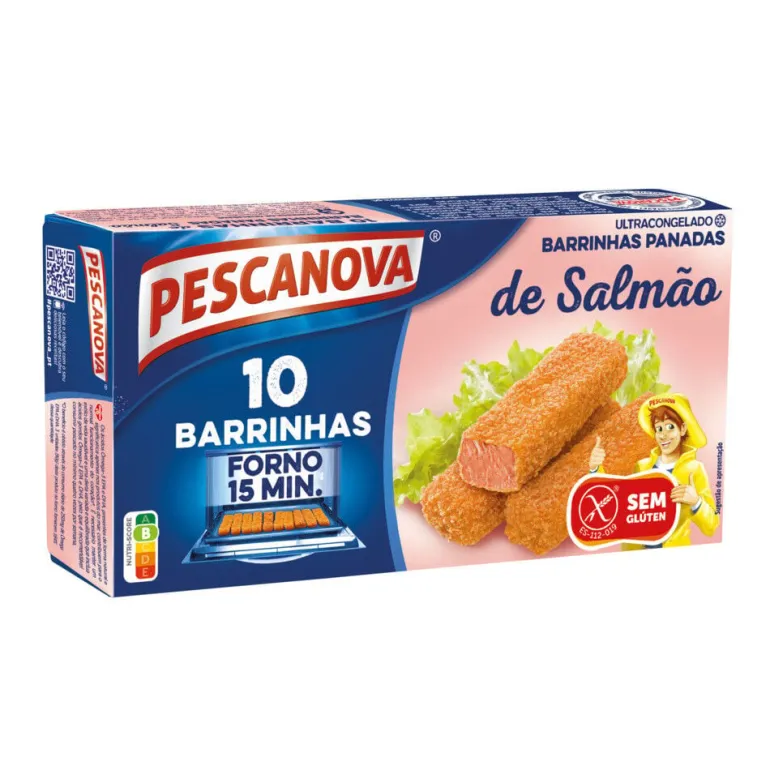 Barrinhas de Salmão Panado Sem Glúten