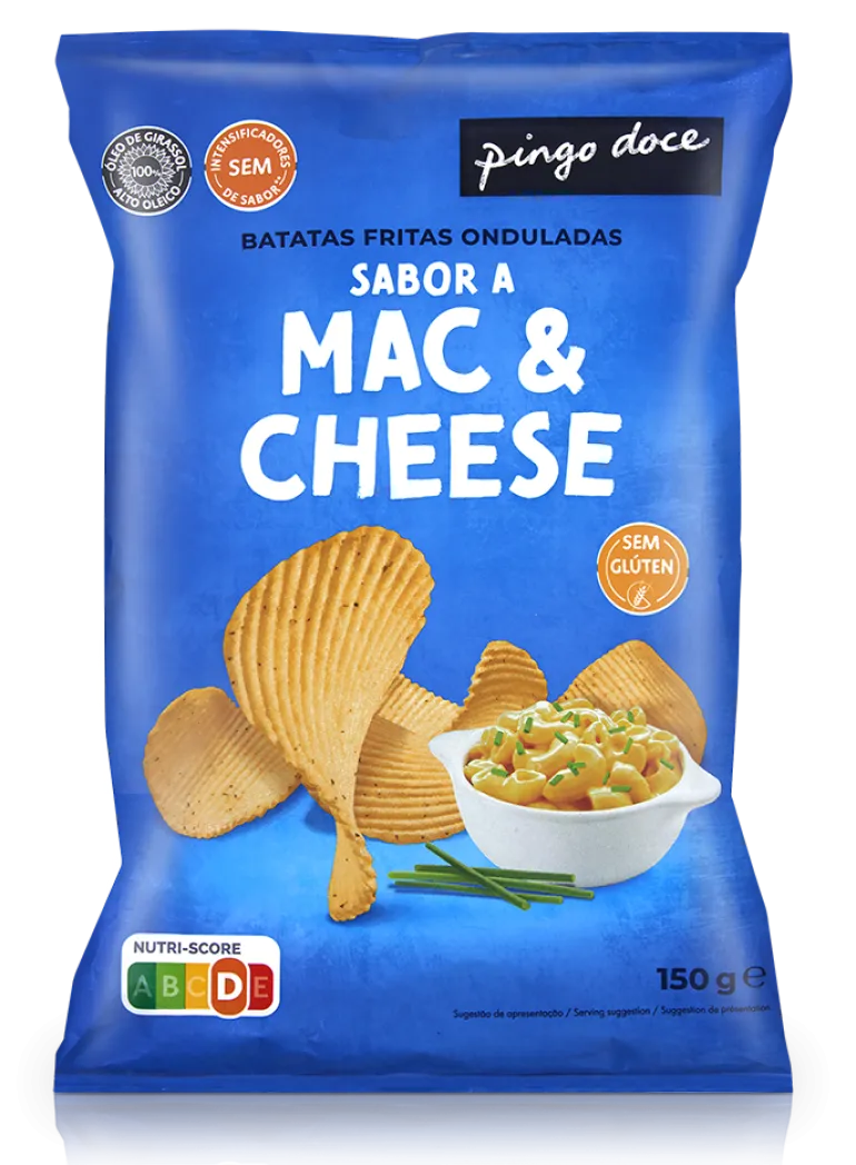 Batatas Fritas Onduladas Mac & Cheese