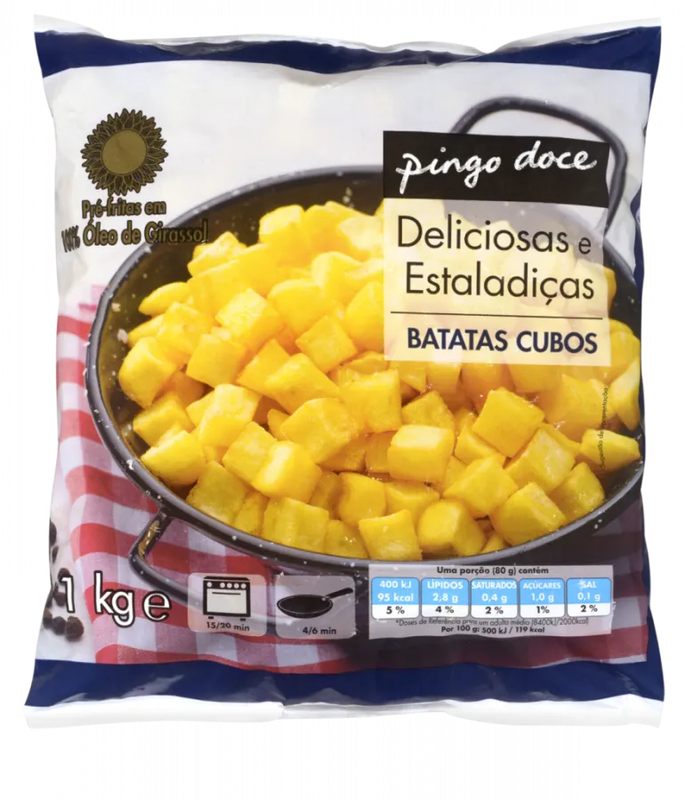 Batatas Pré-Fritas Cubos