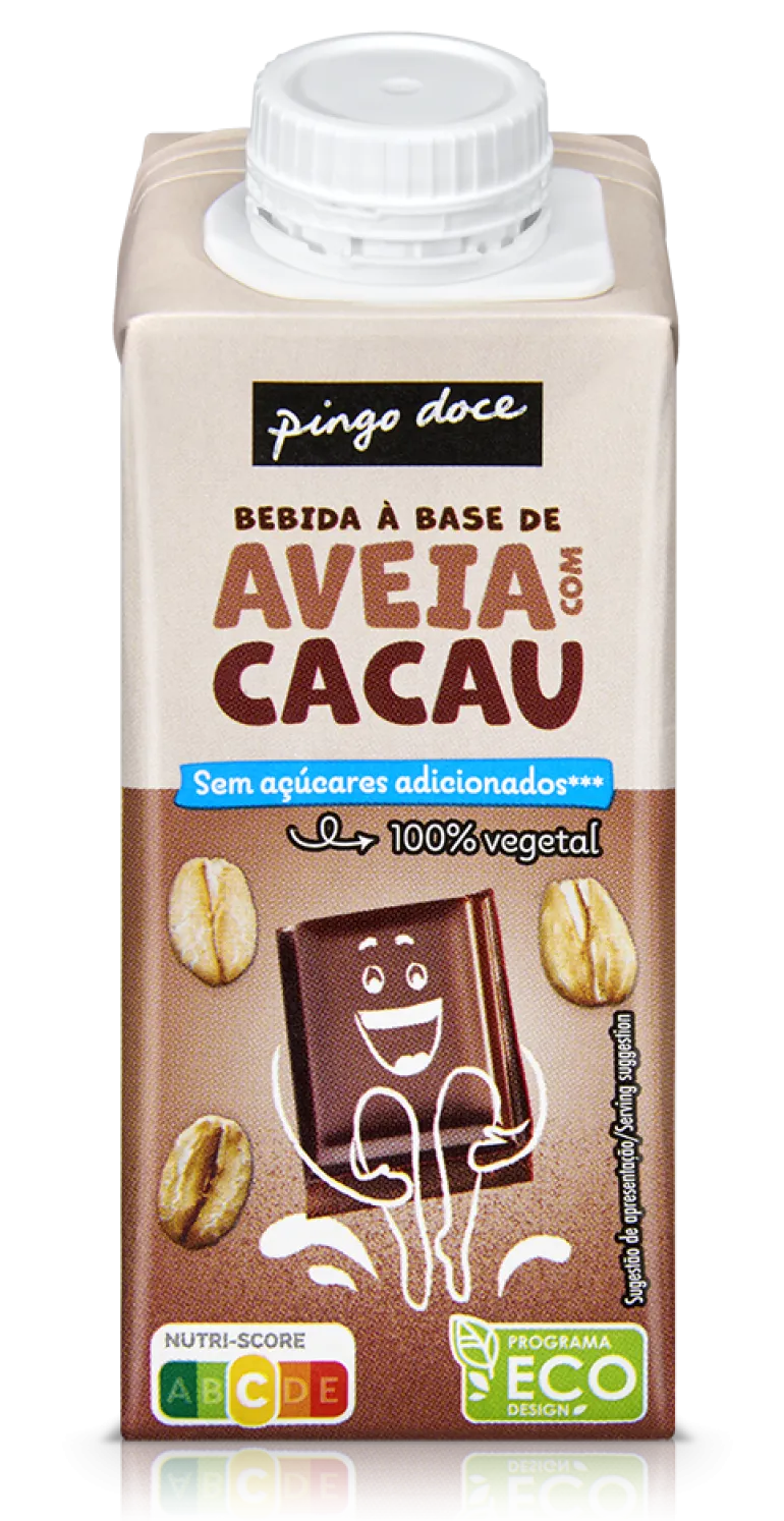 Bebida Vegetal de Aveia e Chocolate sem Açúcar Pack 3