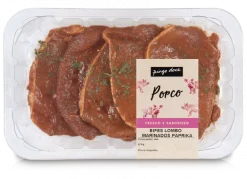 Bifes do Lombo de Porco Marinados com Paprika