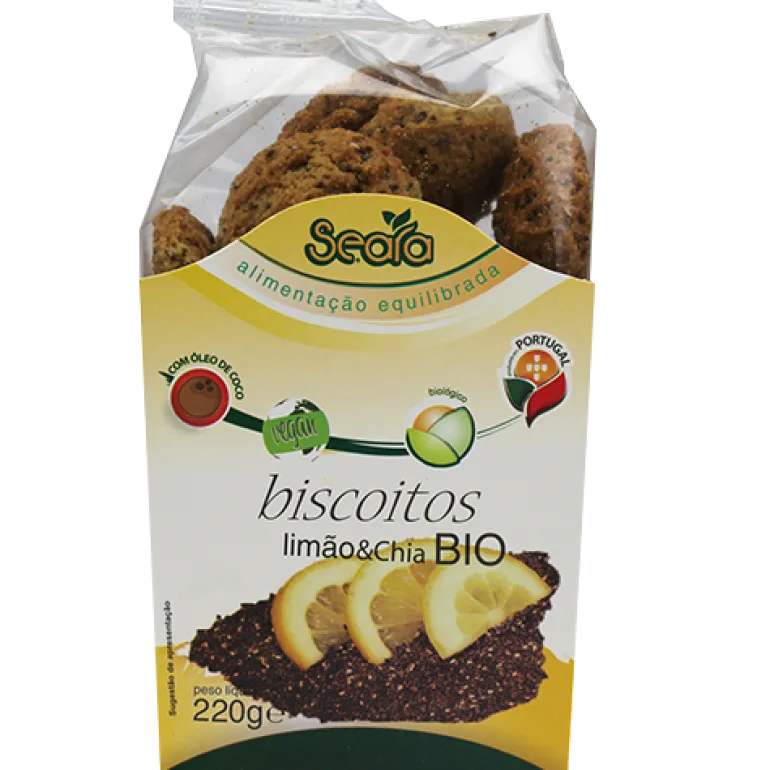 Biscoitos com Limão e Chia Biológicos