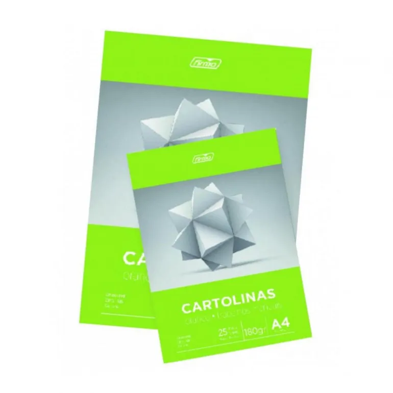 Bloco de Cartolinas Folhas Brancas A4 (25 Folhas)