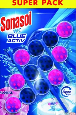 Bloco Sanitário Floral Triplo Blue Active