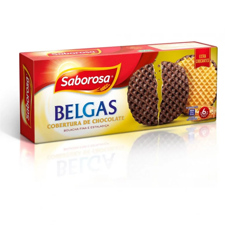 Bolachas Belgas com Cobertura de Chocolate