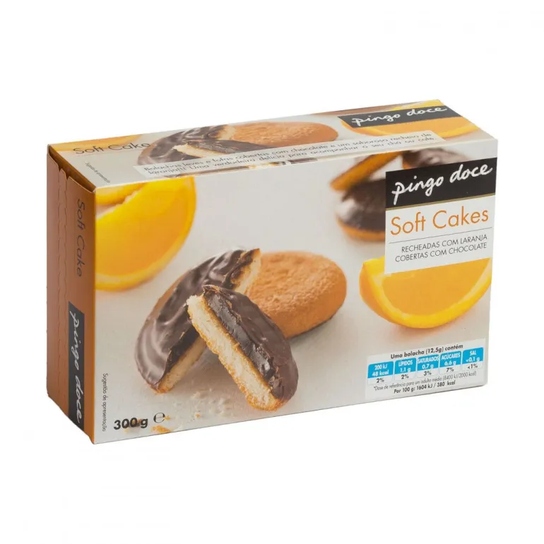 Bolachas Cobertas com Chocolate e Recheio de Laranja