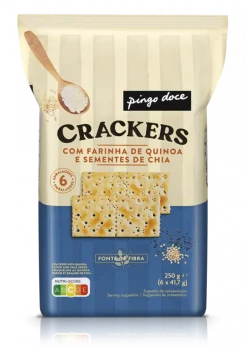 Bolachas Crackers com Farinha de Quinoa e Chia