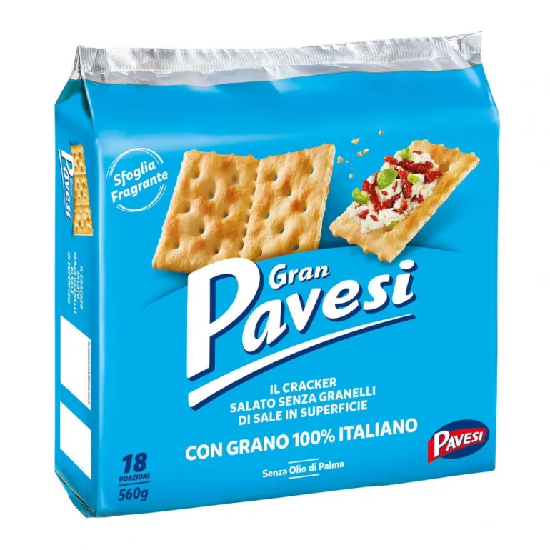 Bolachas Crackers sem Sal na Superfície