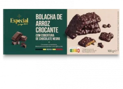Bolachas de Arroz Crocante com Chocolate Negro