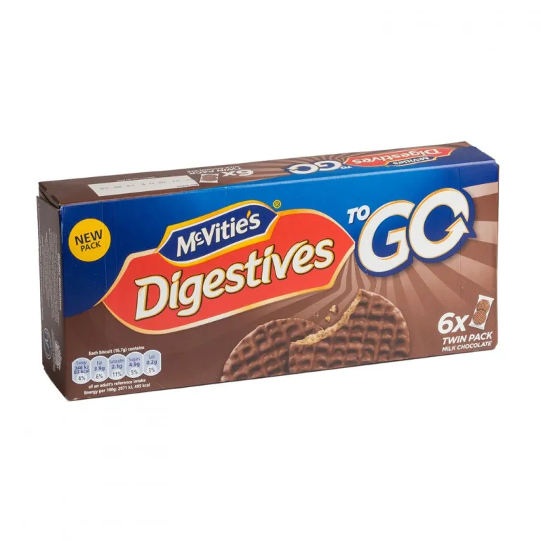 Bolachas Digestivas com Chocolate de Leite Pack 6