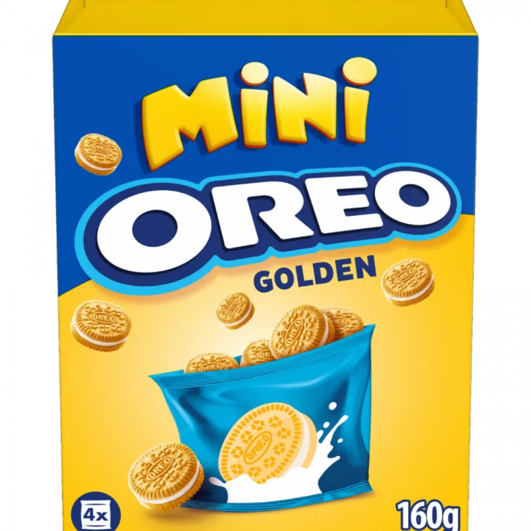 Bolachas Mini Oreo Golden com Recheio Pack 4
