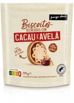 Bolachas Recheadas Cacau e Avelã