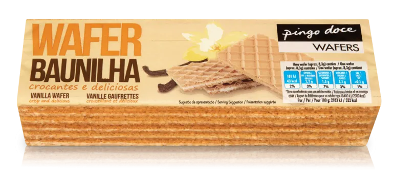 Bolachas Wafer Baunilha