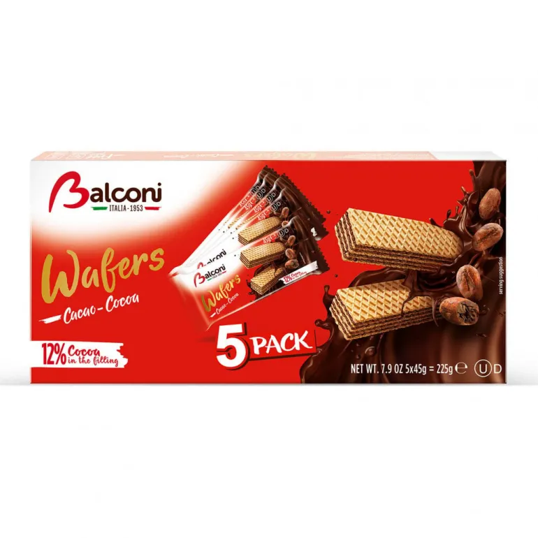 Bolachas Wafers com Cacau Pack 5