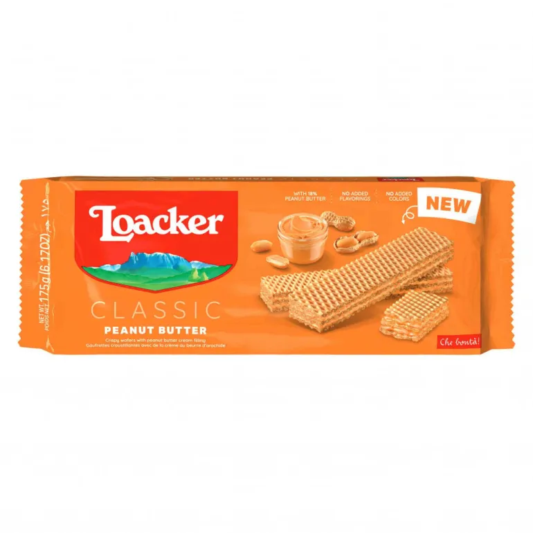 Bolachas Wafers com Manteiga de Amendoim