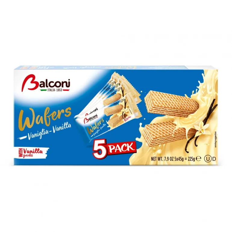 Bolachas Wafers com Recheio Baunilha Pack 5