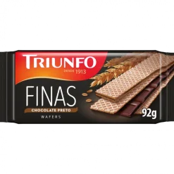 Bolachas Wafers Finas com Recheio de Chocolate Negro