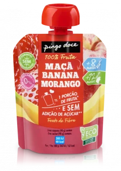 Bolsa de Fruta Banana e Morango