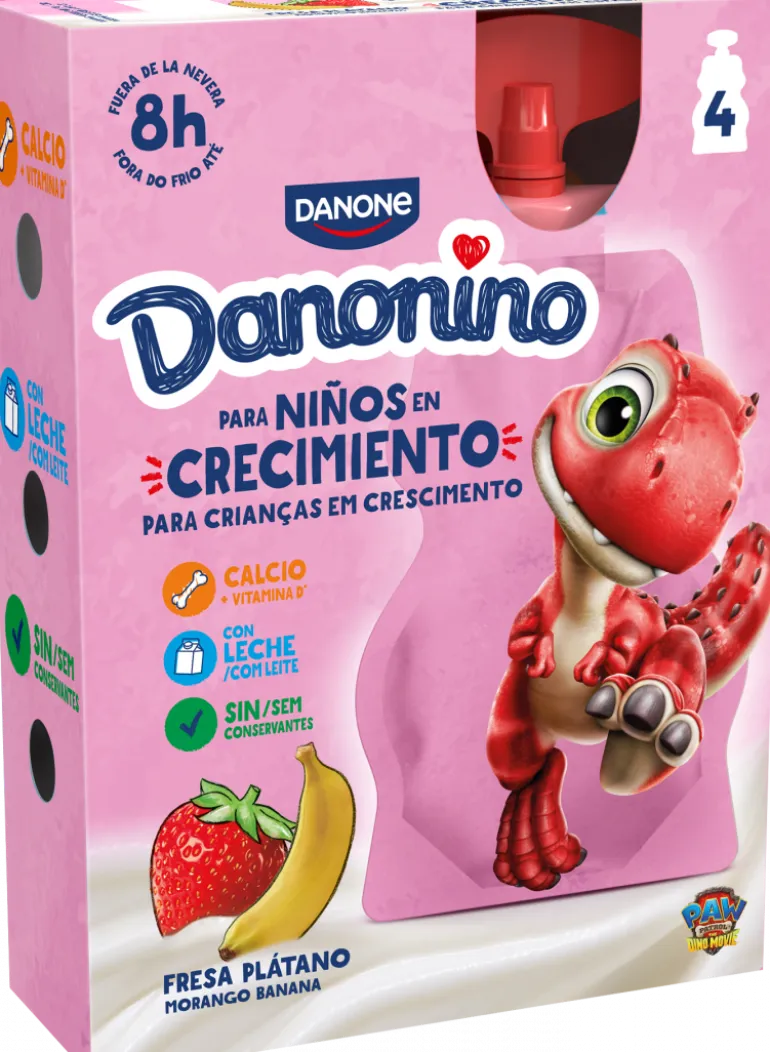 Bolsa de Iogurte com Morango e Banana Pack 4