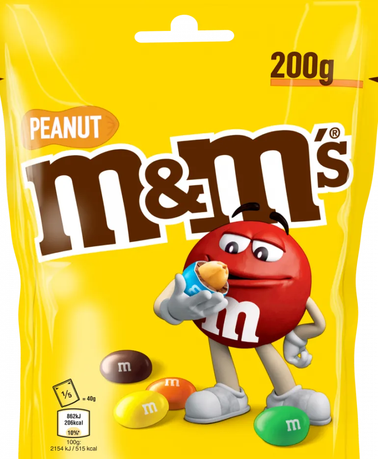 Chocolates M&M's com Amendoim