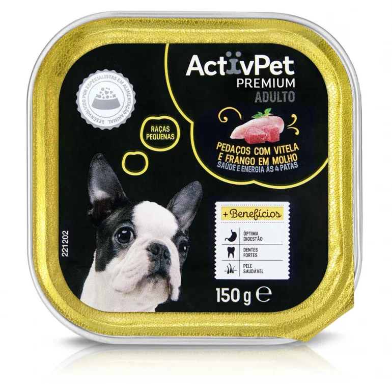 Comida Húmida Cão Raças Pequenas com Vitela e Frango em Molho