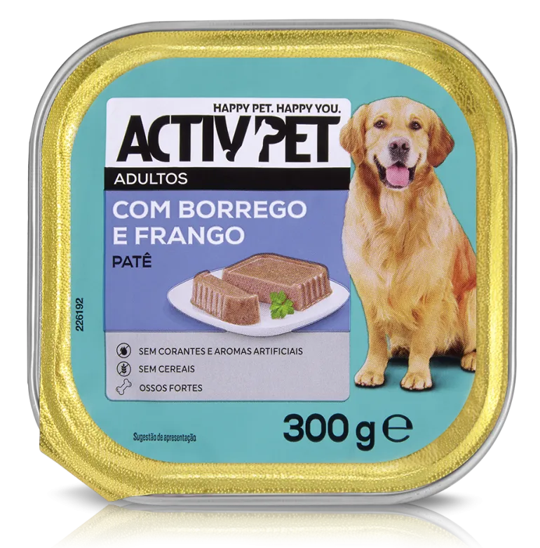 Comida Húmida para Cão Adulto Patê com Borrego e Frango