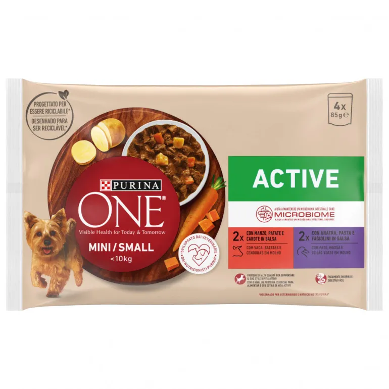 Comida Húmida para Cão <10kg Active com Vaca e Pato