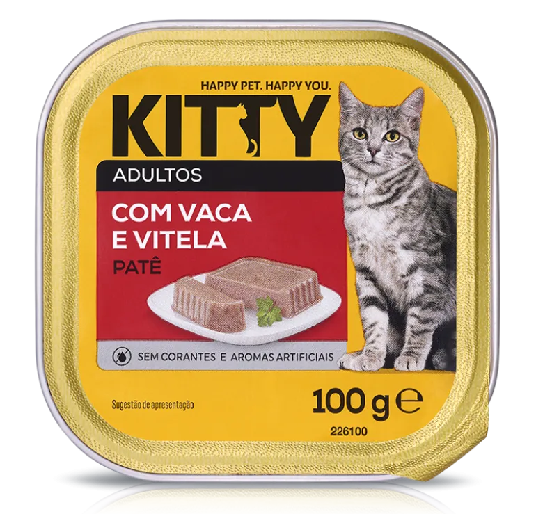 Comida Húmida para Gato Adulto Patê com Vaca e Vitela