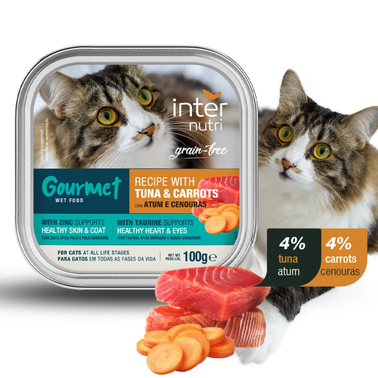 Comida Húmida para Gato com Atum e Cenoura