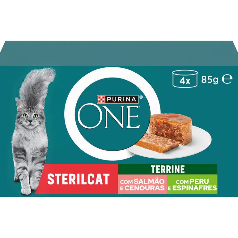 Comida Húmida para Gato Esterilizado Mix Peru e Salmão