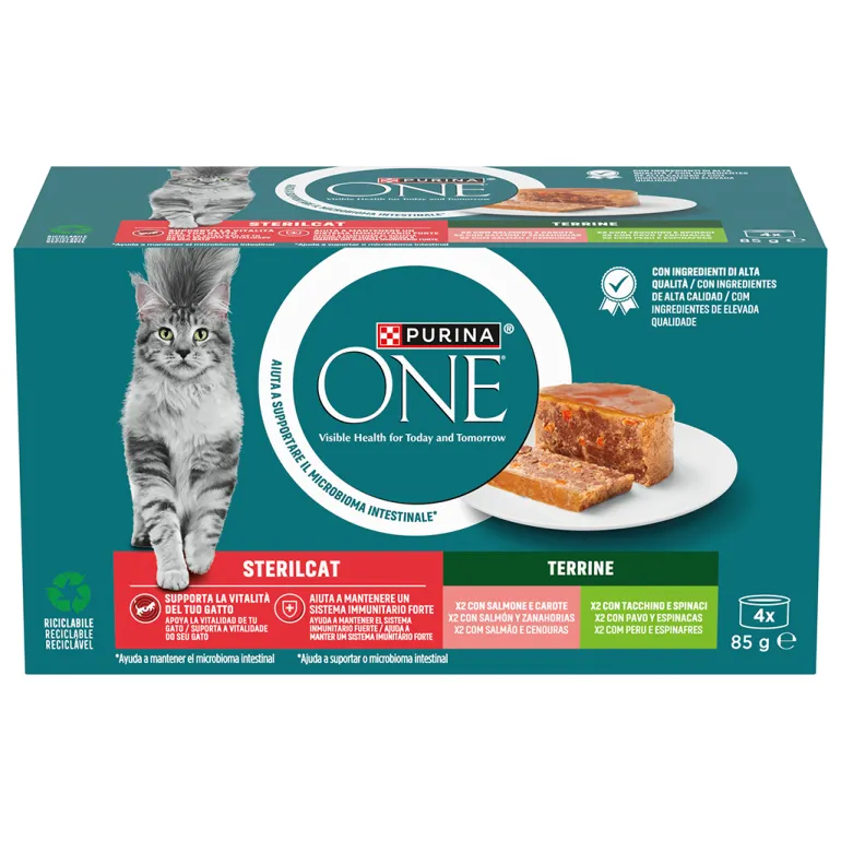 Comida Húmida para Gato Esterilizado Mix Peru e Salmão