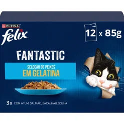 Comida Húmida para Gato Fantastic Peixe em Gelatina
