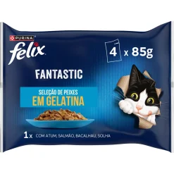 Comida Húmida para Gato Fantastic Peixe em Gelatina