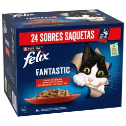 Comida Húmida para Gato Fantastic Seleção do Campo em Gelatina