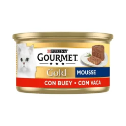 Comida Húmida para Gato Gold Mousse com Vaca