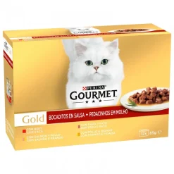 Comida Húmida para Gato Gold Pedaços em Molho