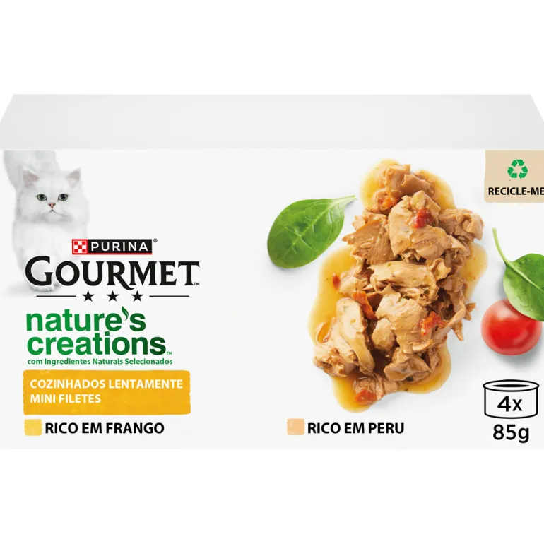 Comida Húmida para Gato Nature's Creations com Frango e Peru