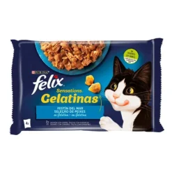 Comida Húmida para Gato Sensations Peixes em Gelatina
