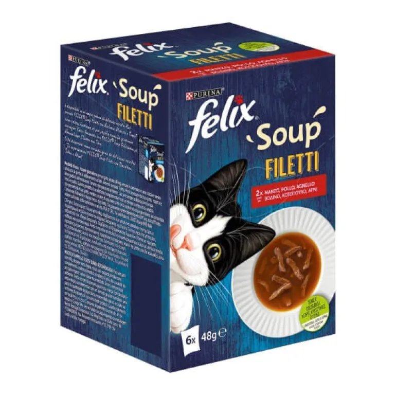 Comida Húmida para Gato Sopa Filetti com Carne