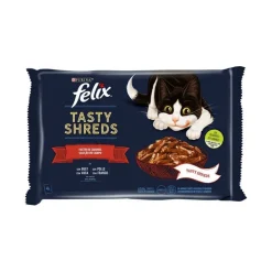 Comida Húmida para Gato Tasty Shreds Vaca e Frango