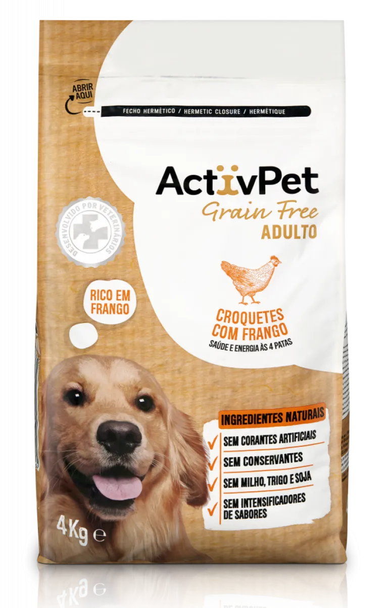Comida Seca para Cão Adulto Croquetes com Frango Grain Free