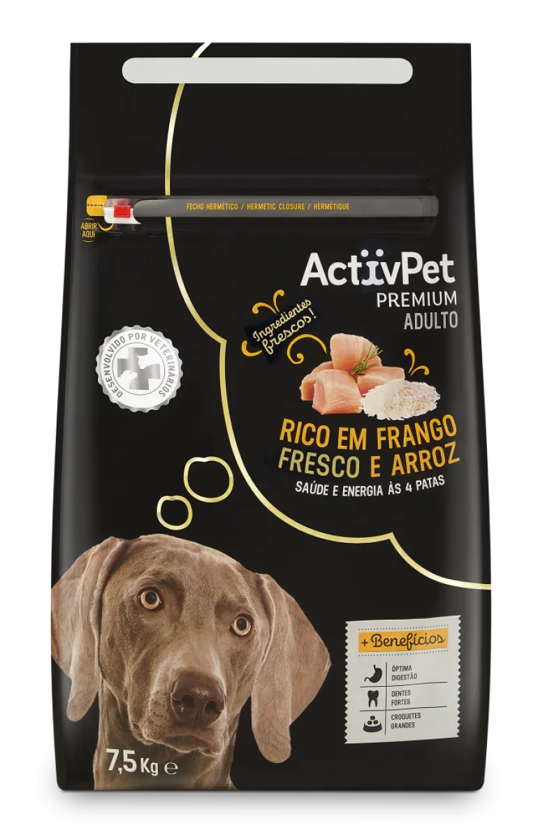 Comida Seca para Cão Adulto Premium com Frango e Arroz